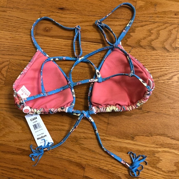 Swim Systems Road Trip Triangle Bikini Top Sz M - Picture 4 of 7